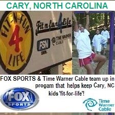 OUTDOOR FITNESS EQUIPMENT GYM PARK TRAIL TIMES FOX SPORTS NEWS TIME WARNER CABLE CARY NORTH CAROLINA HEALTH FITNESS 4 FOR LIFE